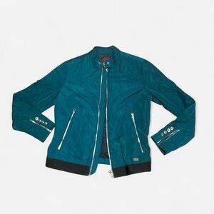 Diesel & Teflon insane waterproof  green & black bomber jacket